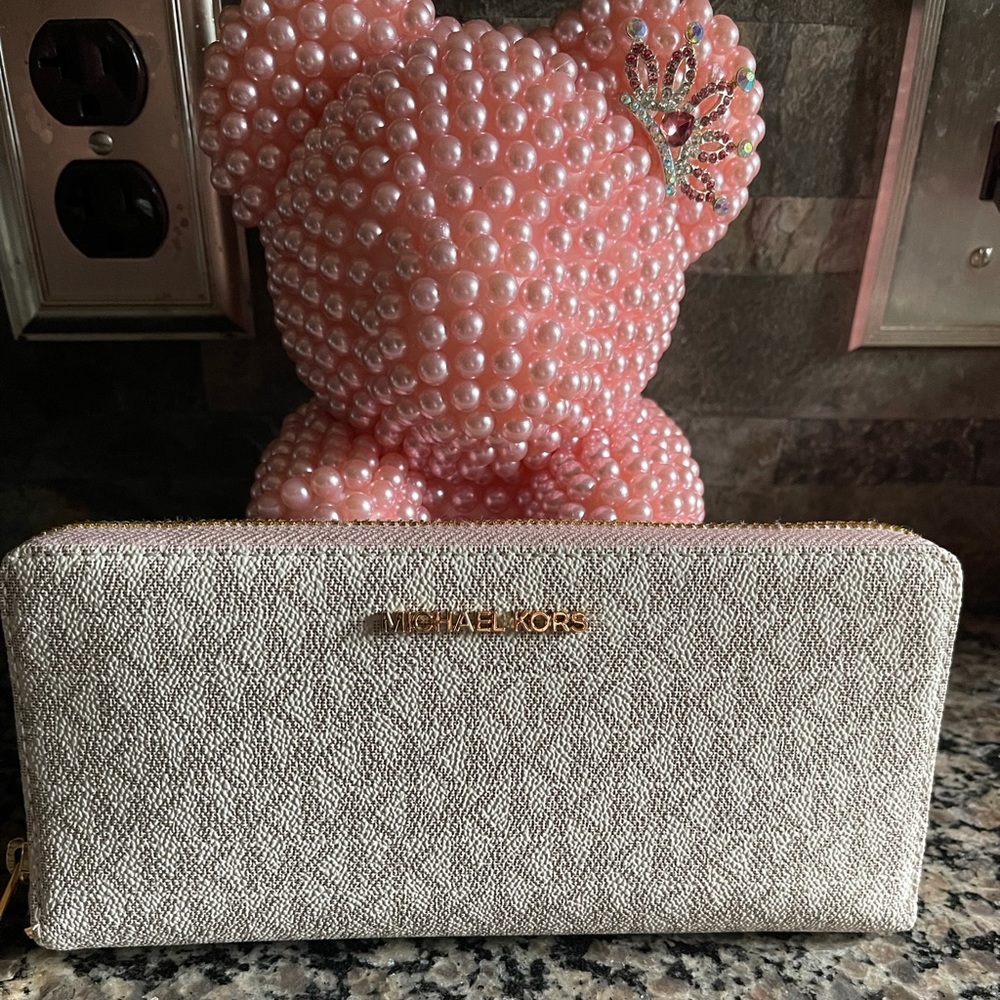 Michael Kors continental zip around wallet